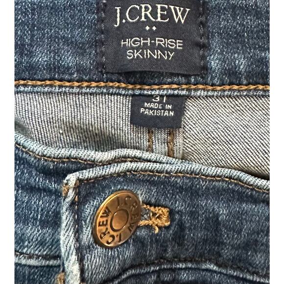 J. Crew 9" High-Rise Skinny Jean in Classic Blue Wash J6584 Size 31 - Picture 8 of 10